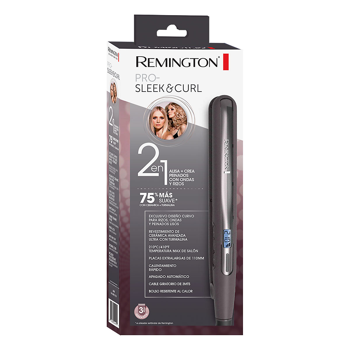 Plancha Alisadora Remington Pro Sleek and Curl – Remington El Salvador